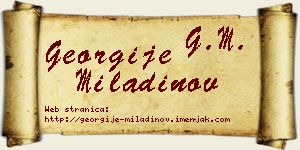 Georgije Miladinov vizit kartica